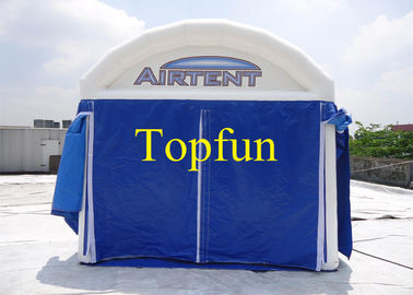 Airproof สีฟ้าบ้านเล็กพองโครงสร้างเต็นท์อากาศสำหรับเหตุการณ์ที่แตกต่าง